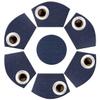 PIGCHCY Wedge Shaped Placemats Set of 6 with Centerpiece Round Mats Washable Kitchen Placemats Heat-Resistant Table Mats (Navy Blue) view 4