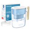 Waterdrop PT-04B Water Filter Pitcher, 10-Cup Capacity, NSF Certified, 200-Gallon Long-Life Filter, 5X Longer Filter Life, Reduces PFOA/PFOS and Chlorine, BPA-Free, Sturdy Wooden Handle, Blue view 1