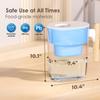 Waterdrop PT-04B Water Filter Pitcher, 10-Cup Capacity, NSF Certified, 200-Gallon Long-Life Filter, 5X Longer Filter Life, Reduces PFOA/PFOS and Chlorine, BPA-Free, Sturdy Wooden Handle, Blue view 4