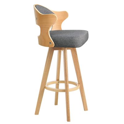 CGF-Barstools Footstool Bar Stool with Backrest Dining Chair Kitchen Bar Restaurant | Durable Wooden Frame | Comfortable Seat, Support Load Capacity 330 Pounds (Multicolor)