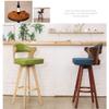 CGF-Barstools Footstool Bar Stool with Backrest Dining Chair Kitchen Bar Restaurant | Durable Wooden Frame | Comfortable Seat, Support Load Capacity 330 Pounds (Multicolor) view 4