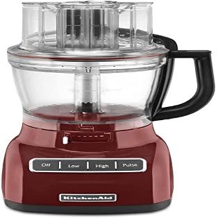 KitchenAid RKFP0711GC 7-Cup Food Processor - Gloss Cinnamon Dark Red (Renewed)