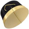 Sarah's Hat Boxes Classic Black/Gold Hat Box  21.5" x 11.5" (Dia. x Ht.) Handmade in USA  Odorless Non-Toxic Adhesive, Cording Handle  Premium Storage for Hats & Accessories view 2