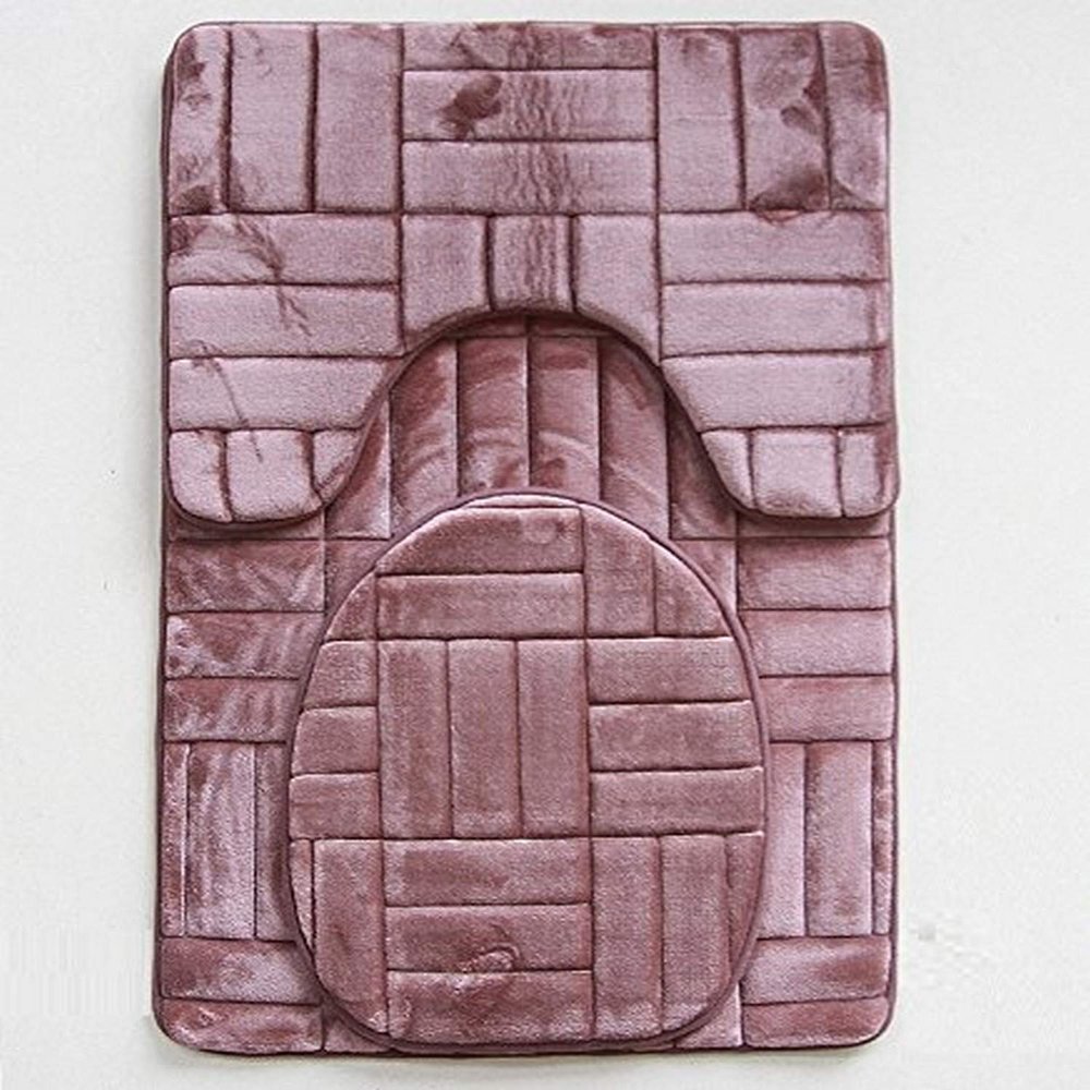 3 piece Memory Foam Bath mat Set Victoria