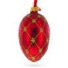 1897 Coronation in Red Royal Egg Glass Ornament 4 Inches view 1