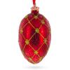 1897 Coronation in Red Royal Egg Glass Ornament 4 Inches view 2