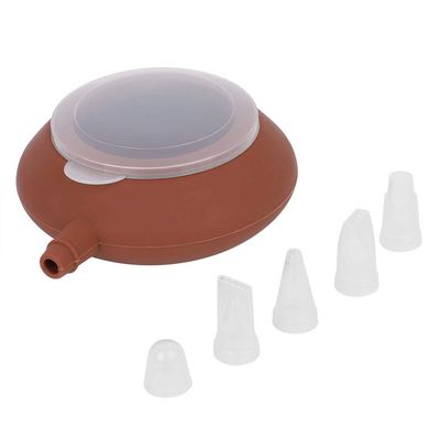 Fdit Macaron Pot Silicone Large Baking Decorating Pastry Cream Cake Nozzle Tool Fits Freezer Microwave Oven
