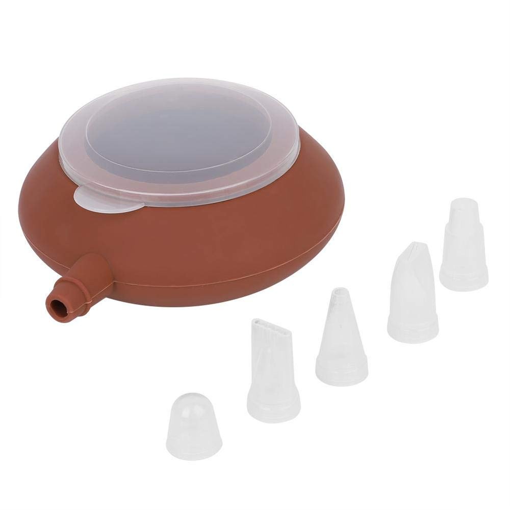 Fdit Macaron Pot Silicone Large Baking Decorating Pastry Cream Cake Nozzle Tool Fits Freezer Microwave Oven