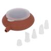 Fdit Macaron Pot Silicone Large Baking Decorating Pastry Cream Cake Nozzle Tool Fits Freezer Microwave Oven view 1