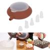 Fdit Macaron Pot Silicone Large Baking Decorating Pastry Cream Cake Nozzle Tool Fits Freezer Microwave Oven view 3