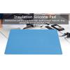 Heat Insulation Silicone Pad, Anti Static Non Slip Work Surface Protection for Phone Repair Electronics Bench Blue 31 x 21 cm 1 Pack 500 Degree Heat view 3
