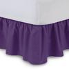 Amuze Bedding Egyptian Cotton 300 Thread Count 1 PC Tailored Single Ruffled/Dust Ruffle Bed Skirt (Purple, King XL, Drop Length 13 Inches) view 1