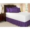 Amuze Bedding Egyptian Cotton 300 Thread Count 1 PC Tailored Single Ruffled/Dust Ruffle Bed Skirt (Purple, King XL, Drop Length 13 Inches) view 2