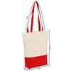 Azuca Canvas Tote Bag Heavy Duty 12 oz Cotton with Bottom Gusset Grocery Beach Shopping Bag 17x14x4 Inches - 6 Pack (Red) view 2