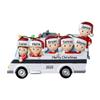 3D RV Family of 6 Christmas Ornament 2025 Personalized Family Christmas Ornaments 2025 | Travel RV Trailer for Campers Personalized Tree Ornaments Customizable Gifts for Camping Van of Six Ornament view 1