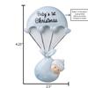 3D Personalized Babys First Christmas Ornament 2025 Boy | Baby's First Christmas Ornament 2025 Baby Ornaments for Xmas Tree My 1st Xmas Boy Ornaments for New Parents Couples - Baby in Blue Parachute view 2