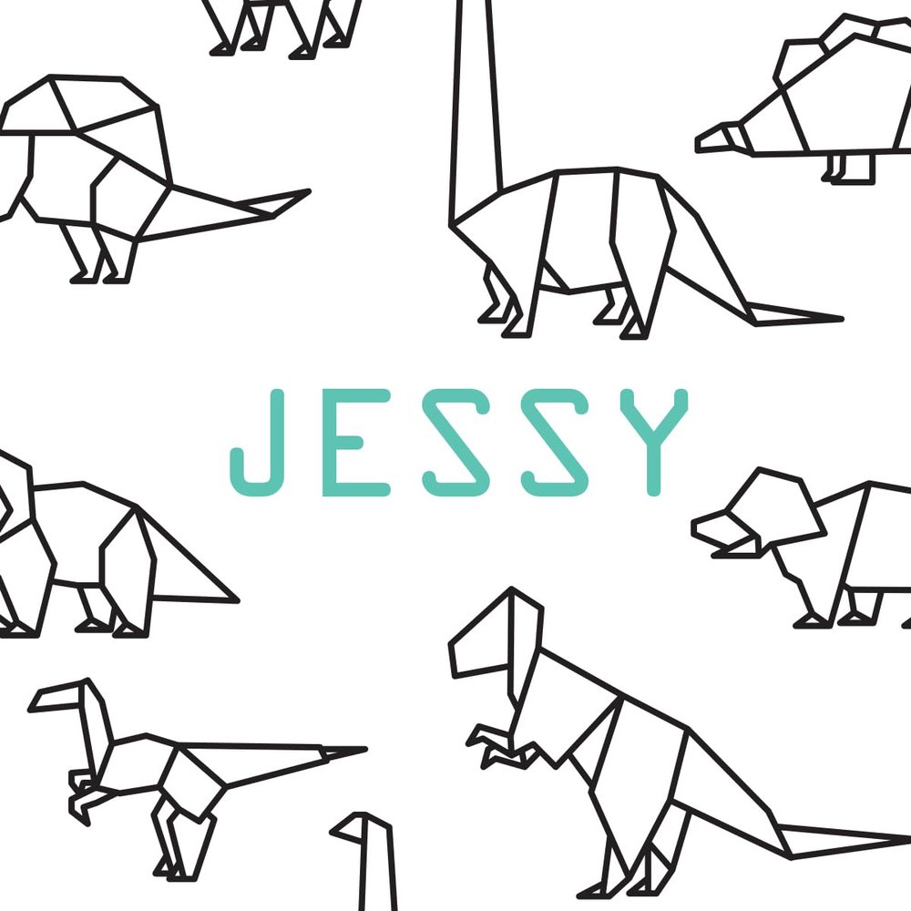 Dinosaur Name Room/kidsroom Decal/Nursery Decor/Custom Name Sticker/Personalized Wall Decal/Origami Dinosaurs/Gift