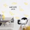 Dinosaur Name Room/kidsroom Decal/Nursery Decor/Custom Name Sticker/Personalized Wall Decal/Origami Dinosaurs/Gift view 3