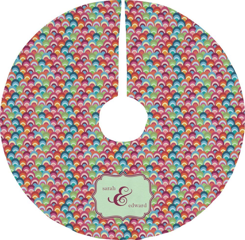 YouCustomizeIt Personalized Retro Fishscales Tree Skirt