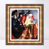 INVIN ART Framed Canvas Art Giclee Print The Procuress by Johannes Vermeer Wall Art Living Room Home Office Decorations(European Retro Golden Frame with Linen Liner,24"x32") view 1