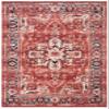 SAFAVIEH Charleston Collection Accent Rug - 4' x 6', Red & Ivory, Oriental Distressed Design, Non-Shedding & Easy Care, Ideal for High Traffic Areas in Entryway, Living Room, Bedroom (CHL411Q) view 3