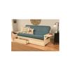 Kodiak Furniture Phoenix Futon with Linen Fabric Mattress in Antique White/Blue view 1