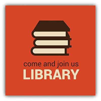 Magnet Book Come and Join us Library Education Window Truck Car Vinyl Flexible Magnet Magnetic Bumper Sticker 5" x 5"