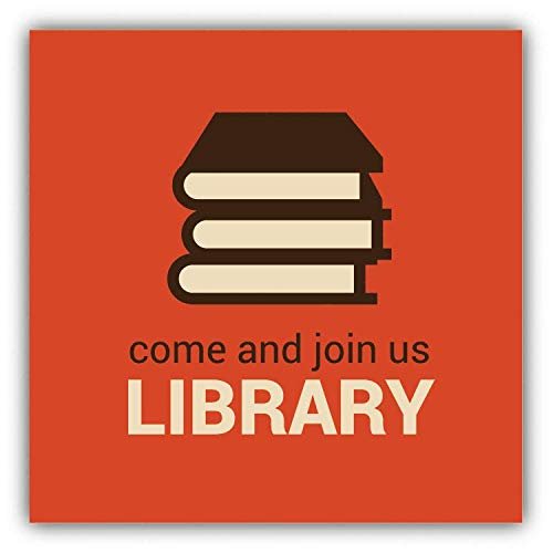 Magnet Book Come and Join us Library Education Window Truck Car Vinyl Flexible Magnet Magnetic Bumper Sticker 5" x 5"