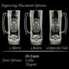 Clan Kerr Scottish Crest 16oz Stein Set of 4, Engraved Personalization Included view 3