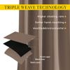 NICETOWN Insulated Blackout Curtains and Drapes - Microfiber Energy Saving Thermal Insulated Solid Grommet Blackout Draperies for Kitchen (1 Pair, 52 inches by 54 Inch, Cappuccino) view 4