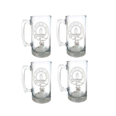 Lamont Scottish Clan Crest 26oz Beer Stein Set of 4  Personalized Heraldic Engraving