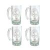 Clan Logan Scottish Crest 16oz Stein Set of 4  Personalized Heraldic Engraving view 1
