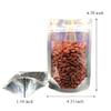 100Pcs Stand Up Holographic Iridescent Smell Proof Bags Resealable Mylar Bags Clear Front With Aluminum Foil Back Food Storage Ziplock Bags, 4.33" x 6.3 view 2