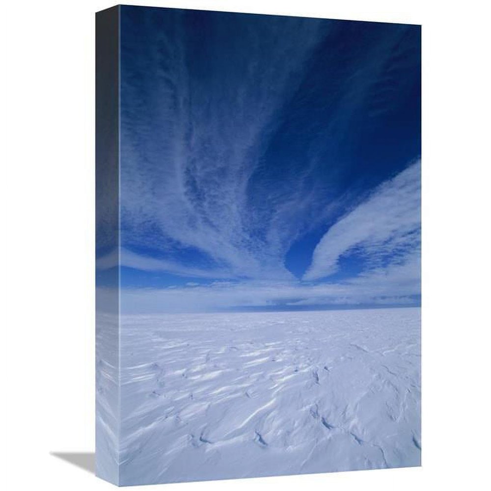 Global Gallery Cirrus Clouds Above ICY Plateau, Antarctica-Canvas Art-12"x18"