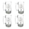 Clan MacGregor Scottish Crest 27oz Stein Set of 4 With Engraved Personalization view 1