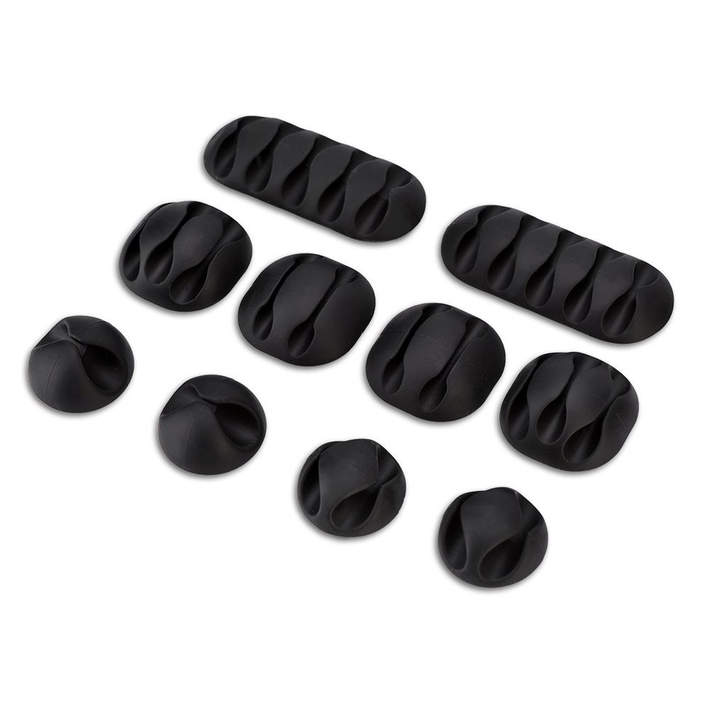 10Pcs Universal Desktop Cable Holder, Cord Organizer Clip for Charging Cables USB Cables Audio Cables Network Cables, etc