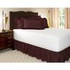 Amuze Bedding Egyptian Cotton 300 Thread Count 1 PC Tailored Single Ruffled/Dust Ruffle Bed Skirt (Wine, Expanded Queen, Drop Length 17 Inches) view 2