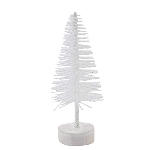 Factory Direct Craft Miniature White Flocked Bottle Brush Trees | Set of 10