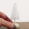 Factory Direct Craft Miniature White Flocked Bottle Brush Trees | Set of 10 view 3
