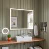 ALFI brand ABM9WLED-PC Polished Chrome Wall Mount Round 9" 5x Magnifying Cosmetic Mirror with Light view 3
