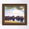INVIN ART Framed Canvas Art Giclee Print View of Delft by Johannes Vermeer Wall Art Living Room Home Office Decorations(Vintage Embossed Gold frame,20"x24") view 1