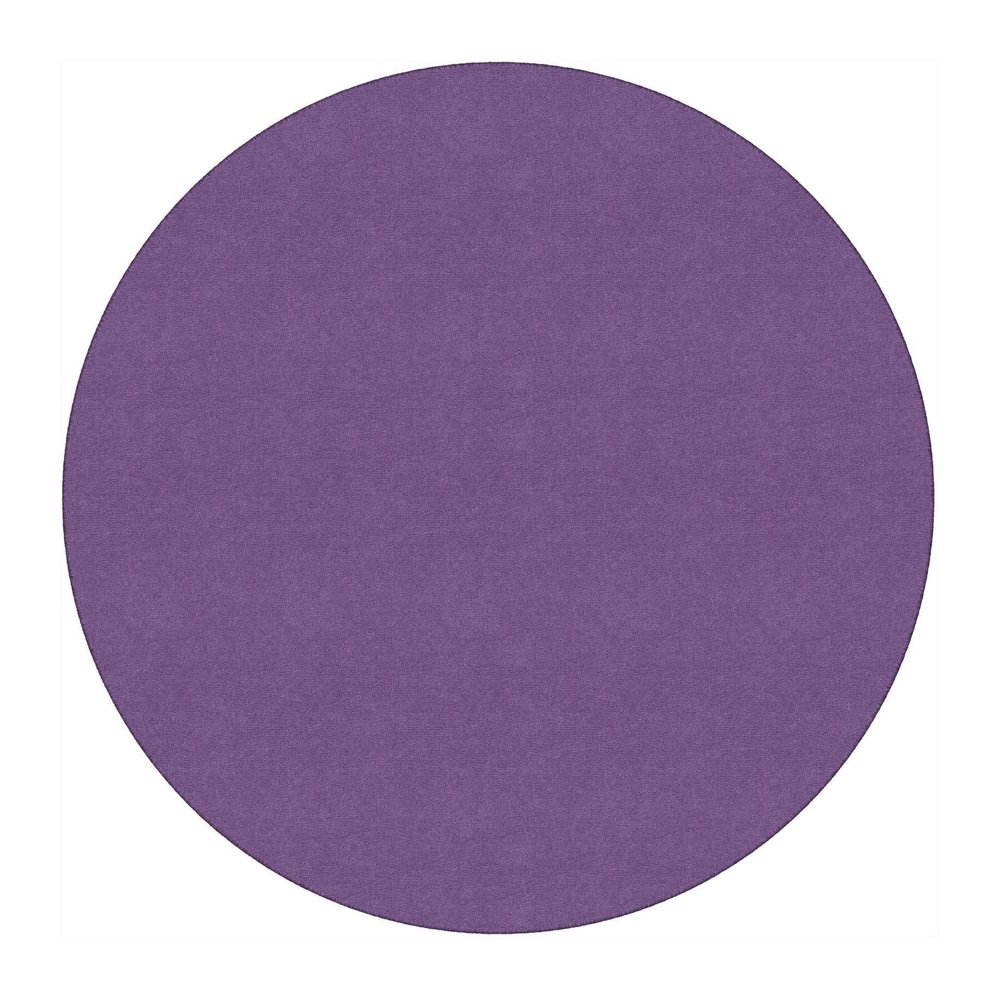 Flagship Carpet 6' Round Amerisoft School Classroom Rug - Purple