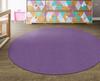 Flagship Carpet 6' Round Amerisoft School Classroom Rug - Purple view 2