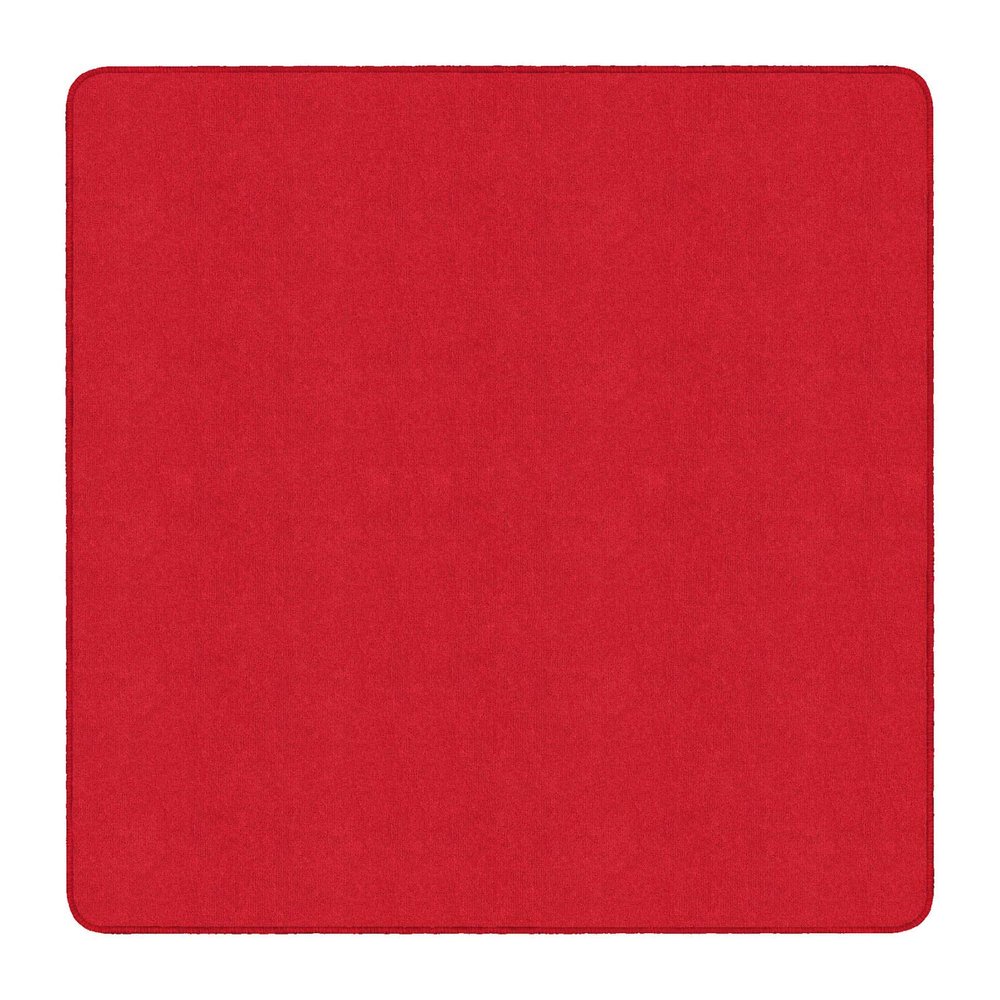 Flagship Carpet Amerisoft School Classroom Square Rug, Rowdy Red - 6' x 6'
