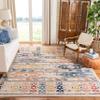 SAFAVIEH Charleston Collection Area Rug - 5'3" x 7'6", Ivory & Rust, Boho Distressed Design, Non-Shedding & Easy Care, Ideal for High Traffic Areas in Living Room, Bedroom (CHL421A) view 1