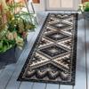 SAFAVIEH Washable Rug Outdoor Veranda Collection - 2'3" x 8' Runner, Black & Beige, Non-Shedding & Easy to Clean, Ideal for Patio, Backyard, Mudroom (VER096-0421) view 1