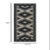 SAFAVIEH Washable Rug Outdoor Veranda Collection - 2'3" x 8' Runner, Black & Beige, Non-Shedding & Easy to Clean, Ideal for Patio, Backyard, Mudroom (VER096-0421) view 2