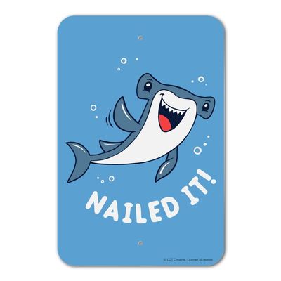 GRAPHICS & MORE Nailed It Hammerhead Shark Funny Humor Pun Home Business Office Sign