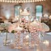 150 Floating Blush Light Pink Pearls- Large Sizes- Fills 2 Gallons of The Floating Transparent Water Gels for Your Vases- with Pre-Measured Prep Bags- 6 White Fully Submersible Fairy Lights view 1