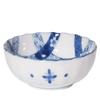 Minoru Pottery Obi Small Crest Chrysanthemum Shape 5.5 Square Pot, Blue, Diameter 6.6 x 2.4 inches (16.7 x 6.1 cm) view 1